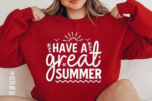 have a great summer white t-shirt